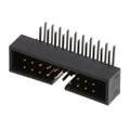 Molex Board Connector, 20 Contact(S), 2 Row(S), Male, Right Angle, Solder Terminal 702472054